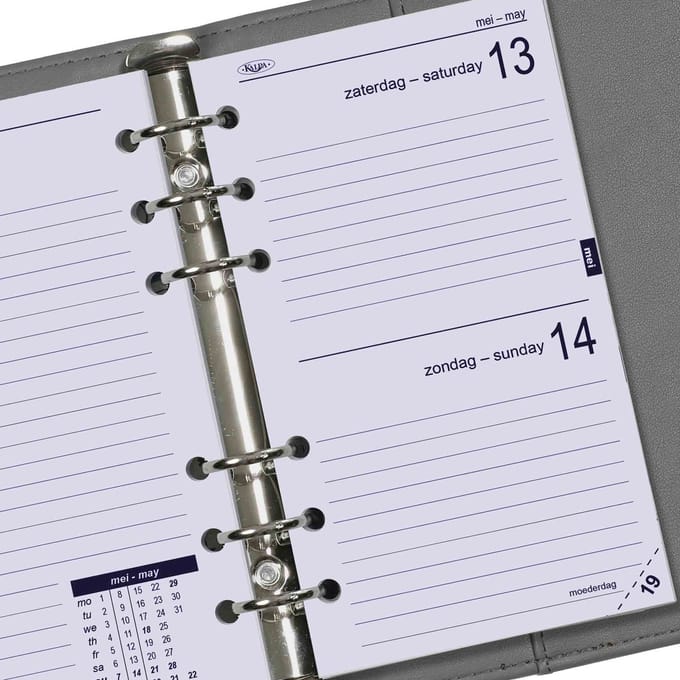 170 x 95 mm Personal Dagboek Navullingen Dagelijks NL EN 2026