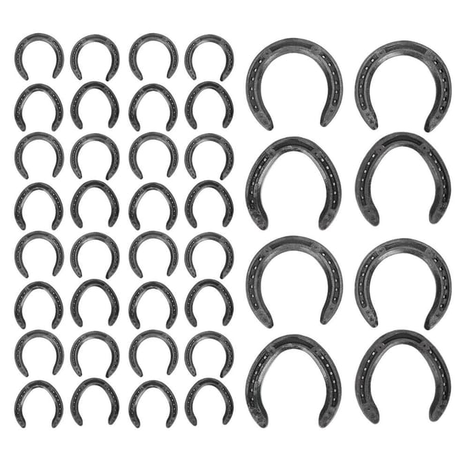 10 Paires Forgeage Acier Q235 Kit Fer à Cheval Entraînement Course Hippique Accessoire d'Équitation gray