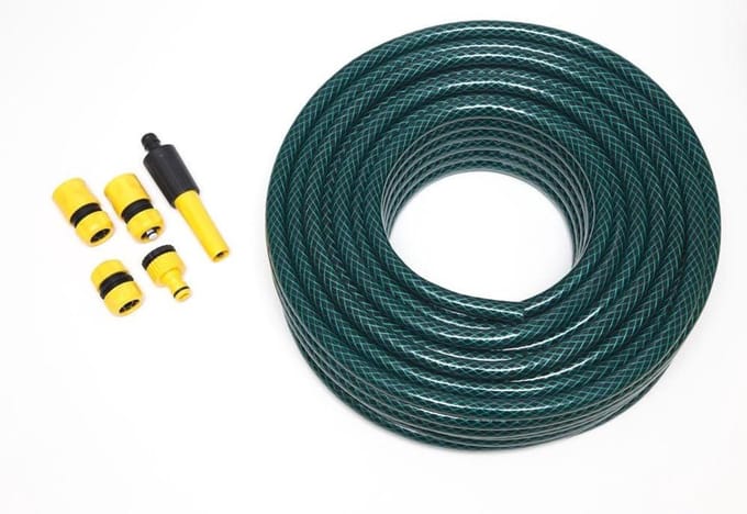 Tuinslang Set - Gecoate Slang Flexibele Slang - Tuin Besproeien - Hozelock Compatibel - 30 Meter - Groen