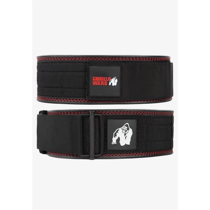 Gorilla Wear Halterriem - 4 Inch Premium Leather Lifting Belt - Zwart - S/M