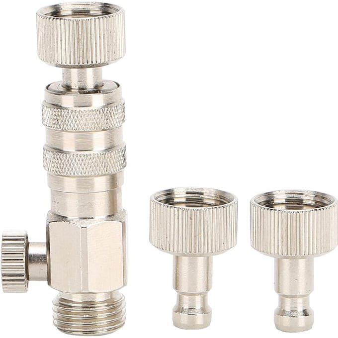 3 stuks Airbrush Connector Snelkoppeling met Luchtstroomregeling Luchtcompressor Fitting