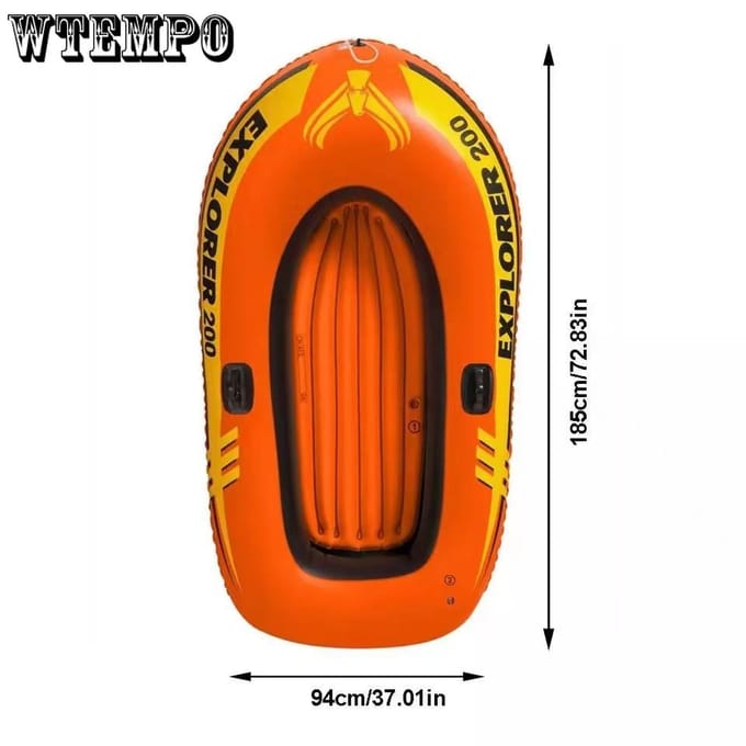 Adventure 2 Persoons Boot Opblaasbare Boot Kajak Hand Roei Rafting Boot 185*94*41cm oranje