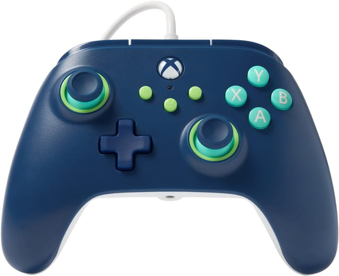 PowerA Bedrade Controller - Xbox Series X|S - Marine Blauw - 3m USB-kabel