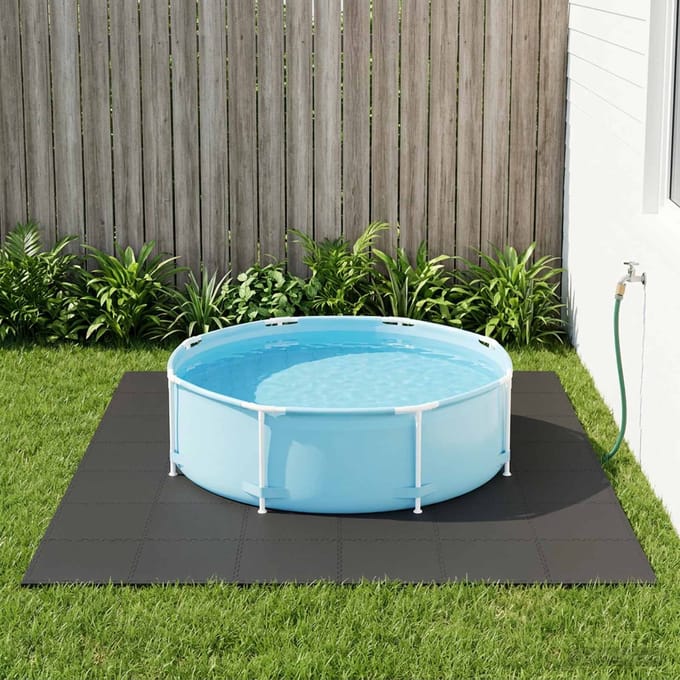 vidaXL - Zwemgrondmat - 40 - st - Zwart - 14,4 - m² - EVA - Schuim