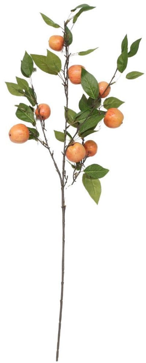 Appel Tak Granny Kunstfruit | Kleur: Oranje | Lengte ± 95 centimeter | Per tak