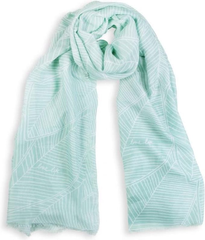 Katie Loxton Sjaal - Love Life - Zeegroen - 184 cm X 86