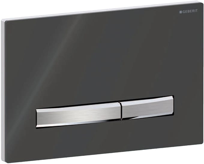 Geberit Sigma50 bedieningsplaat - 2-toets spoeling - vierkant - spiegelend. rookglas