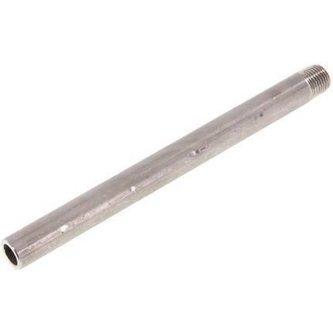 R 1/4'' Buitendraad x 13.5mm RVS Pijpnippel met Las uiteinde 20 Bar DIN 2982 - 160mm