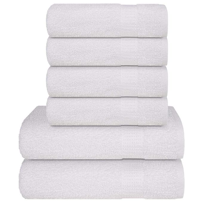 vidaXL - 6-delige - Handdoekenset - FROGN - 360 - g/m² - wit