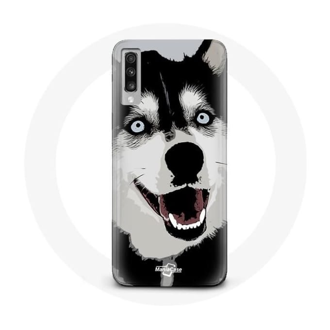 Case voor Samsung Galaxy A70 Siberische Husky Blue Eyes