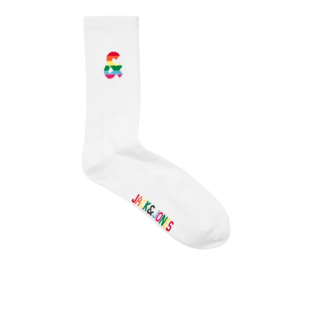 Jack & Jones Sportsokken Heren PRIDE Sokken 5-Pack Wit - Maat One size