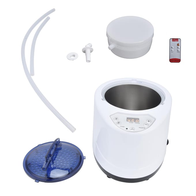 1000W Sauna Stoompot Machine Draagbare Sauna Stoomgenerator Fumigatie Machine voor Thuis SpaUS white