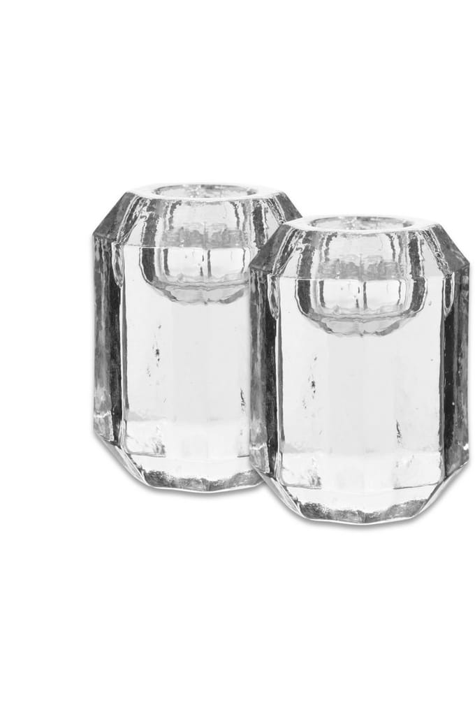 vtwonen - Seasonal - Set van 2 - Kandelaars - Transparant - Glas