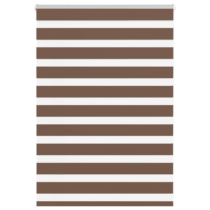 vidaXL - Zebra - rolgordijn - 100x100 - cm - stofbreedte - 95,9 - cm - polyester - bruin