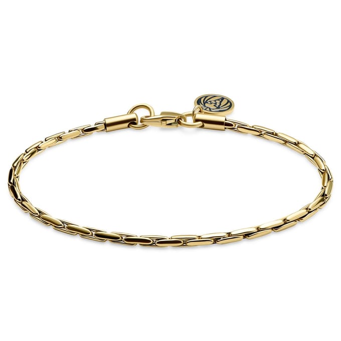 Essentials | 3 mm Goudkleurige Armband met Rechthoekige Venetiaanse Schakels