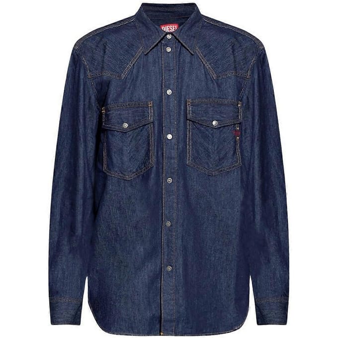 Diesel Heren Denim Shirt (Donkerblauw)