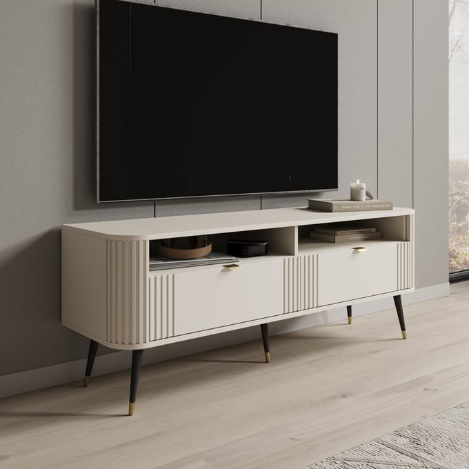 Meubella - Oahu - TV-Meubel - Beige - 138 cm