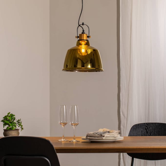 Nowodvorski Lighting Hanglamp Amalfi, goud, Ø 30 cm