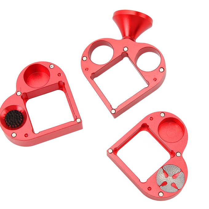 Biljart Krijthouder Multifunctioneel Aluminiumlegering Lichtgewicht Draagbaar Keu Krijtdoos Houder red
