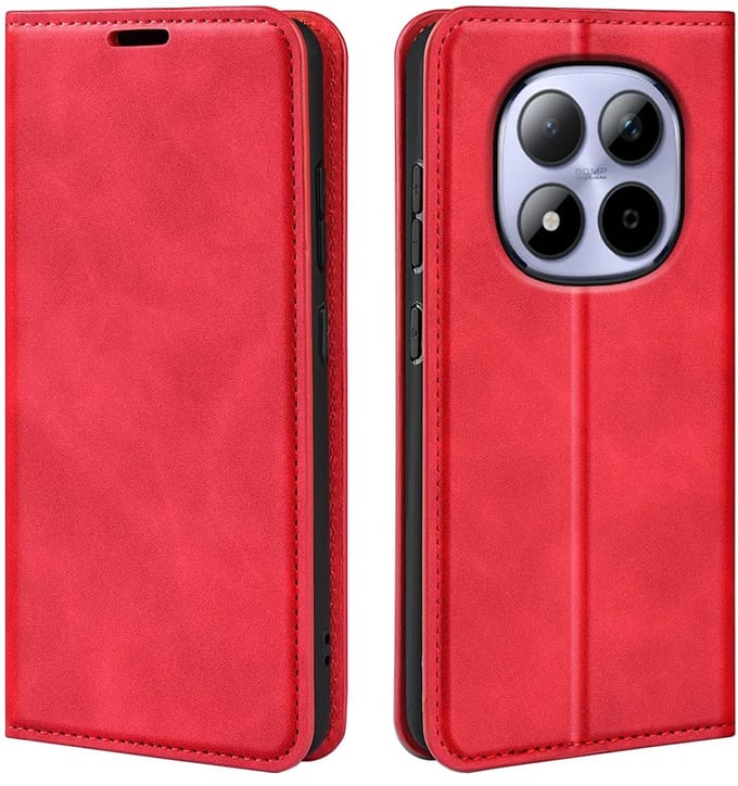 MobyDefend Hoesje - Geschikt voor Xiaomi Redmi Note 15 Pro 4G - Luxe Wallet Bookcase (Magnetische Sluiting) - Rood