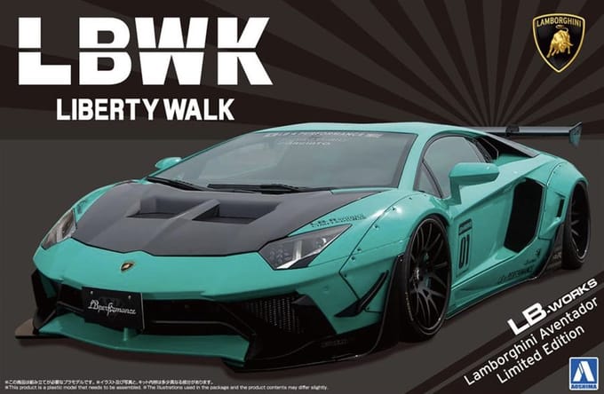 Aoshima Modelbouwpakket Auto - 05995 LB-Works Lamborghini Aventador Limited Edition Ver. 2 Plastic - 1:24 - Modelbouw