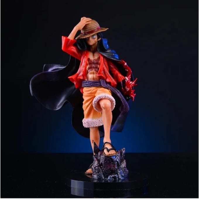 Nouvelle Figurine Anime One Piece Luffy Monkey D. Figurine d'action Luffy 25cm PVC Modèle de Collection Poupée Jouets Cadeau Durable blanc