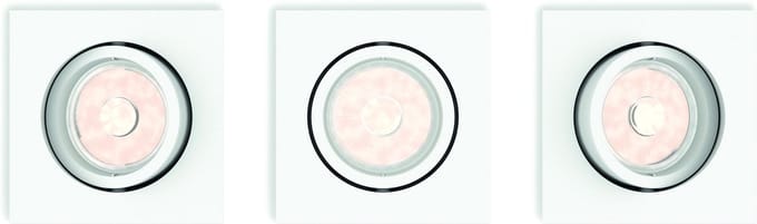 Philips Enneper inbouwspot - 3-lichts - wit - vierkant