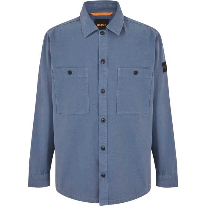 Boss Heren Locky Oversized Overshirt (Blauw)