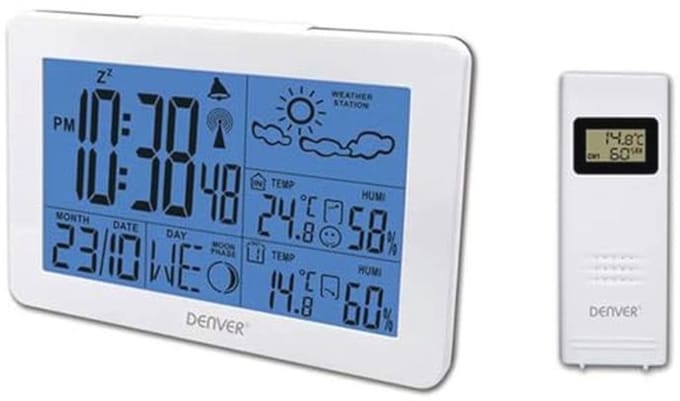 Weerstation met buitensensor, alarmfunctie en temperatuur- en vochtigheidsmeting