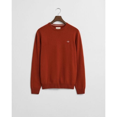 Gant Trui Superfijne Lamswol Ronde Hals Modern Rust / male