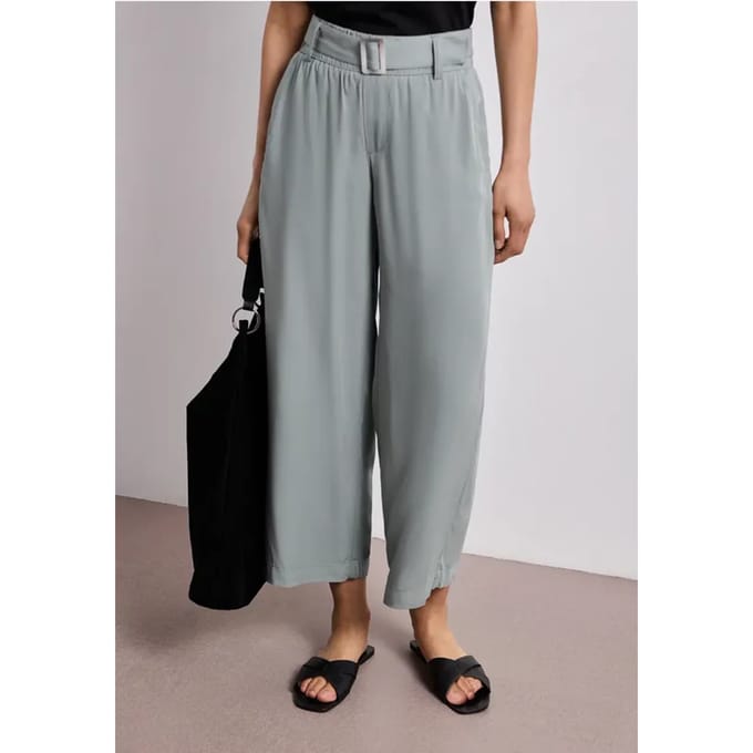 7/8 Wide Legs broek met riem