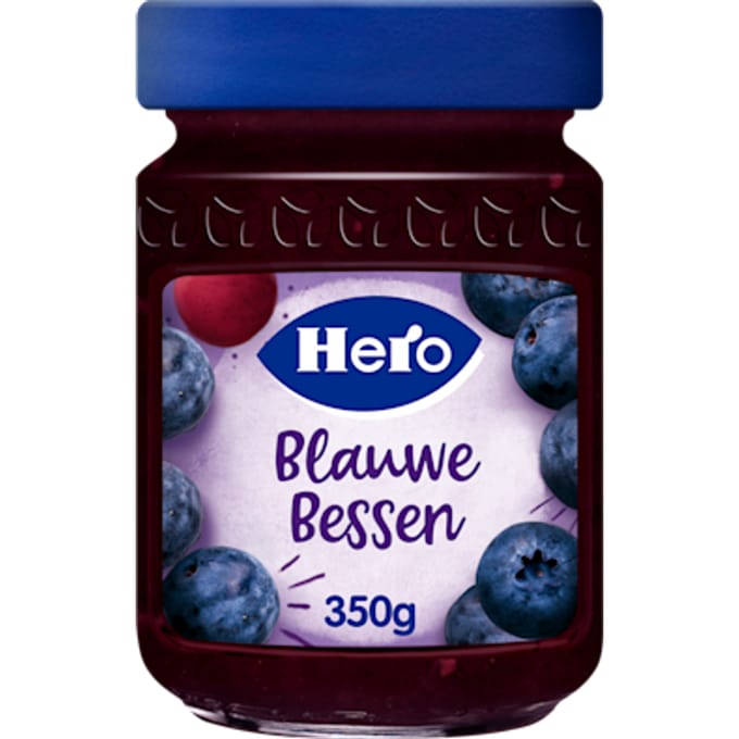 Blauwe bes vruchtenspread