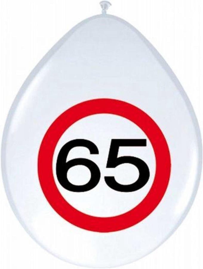 3BMT - Ballonnen 65 jaar - decoratie 65 jaar - 10 stuks