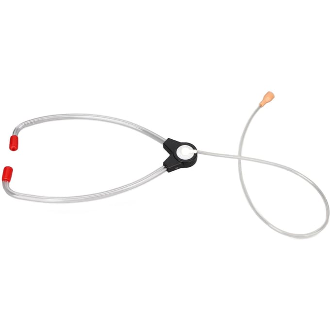 Hoortoestel Stethoscoop Professioneel Rood Volume Geluidsdetectie Luistertest Binauraal white
