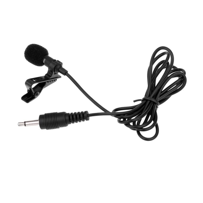 Metalen Mono Microfoons Reversmicrofoon Mini Lavalier Microfoon 3.5mm voor Luidspreker zwart