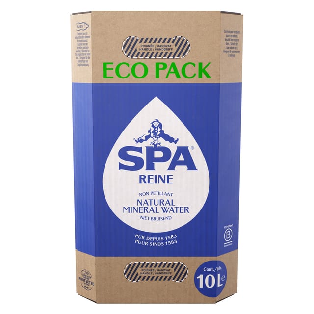SPA Reine plat natuurlijk mineraalwater ecoverpakking 10 l