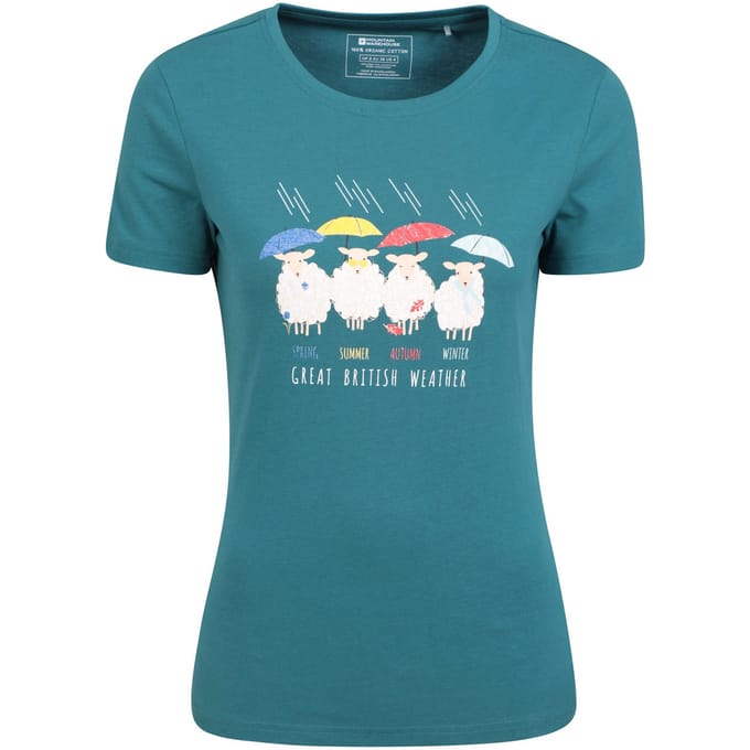 Mountain Warehouse Dames/Dames Groot Brits Weer T-Shirt (Teal)