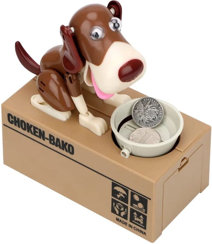 Spaarpot voor kinderen - Hond - Bewegend - Sparen - Cadeau - Slim