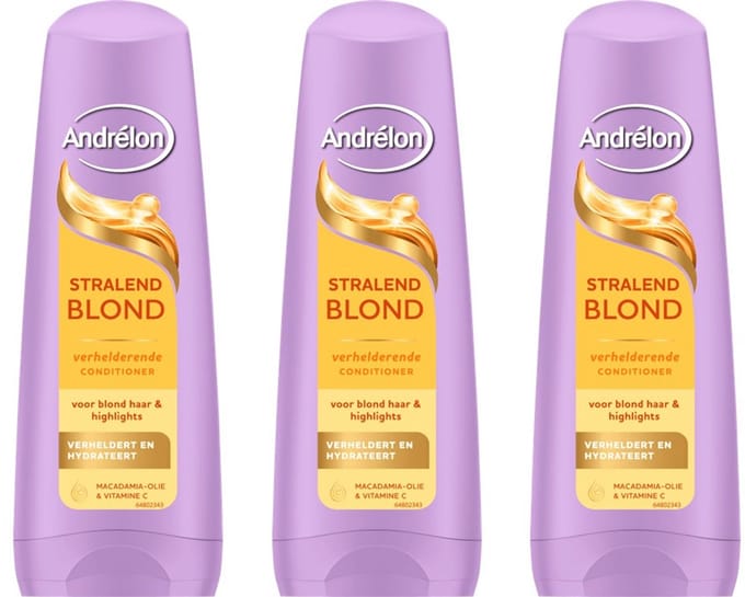 Andrélon Stralend Blond Conditioner - Voordeelverpakking 3 x 200 ml