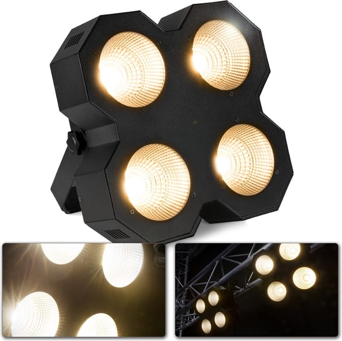 Stage blinder - Stroboscoop - BeamZ SB400 stage blinder en stroboscoop in één - 4x 50W COB LED's