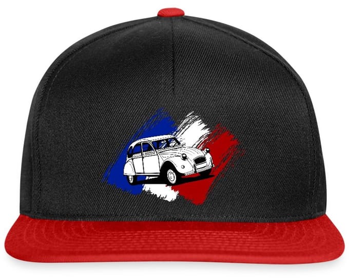 Citroën 2CV Model Franse Vlag Snapback cap