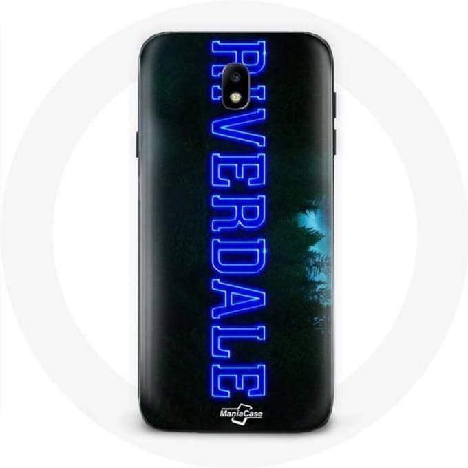 Coque pour Samsung Galaxy J7 2017 Riverdale Série Logo bleu