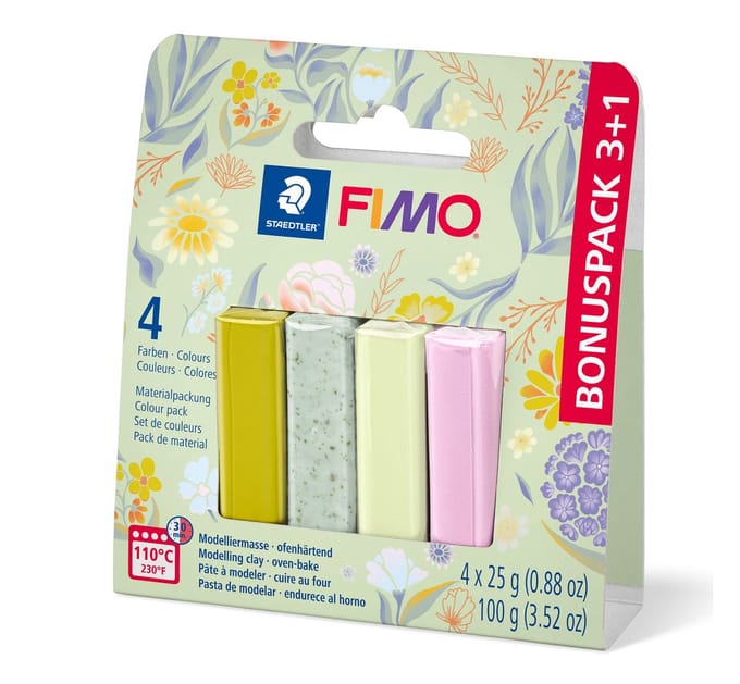 FIMO soft Materiaalpakket "Pastell and Botanical", 4 kleuren - Spring Promo 1