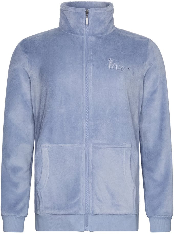 Pastunette - Vest - Blue Fog - Fleece - Blauw - Rits - Maat 46