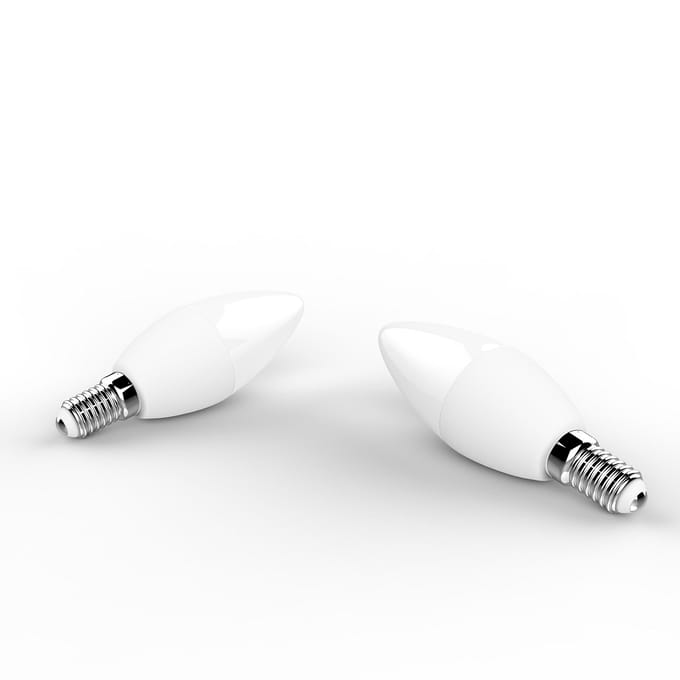 WiFi Slimme Lamp RGB+W+C LED Kaarslamp 5W E14 Dimbaar Licht Telefoon APP SmartLife/Tuya Afstandsbediening 5pcs beige