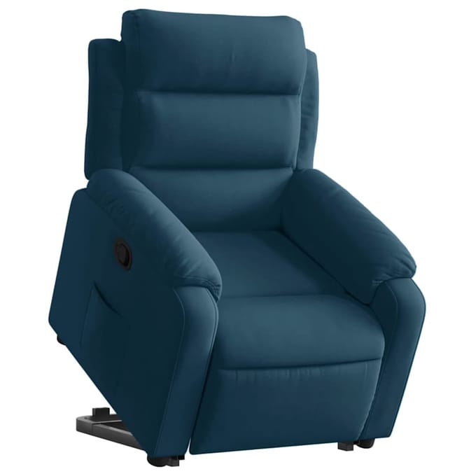 vidaXL - Sta-opstoel - verstelbaar - fluweel - blauw