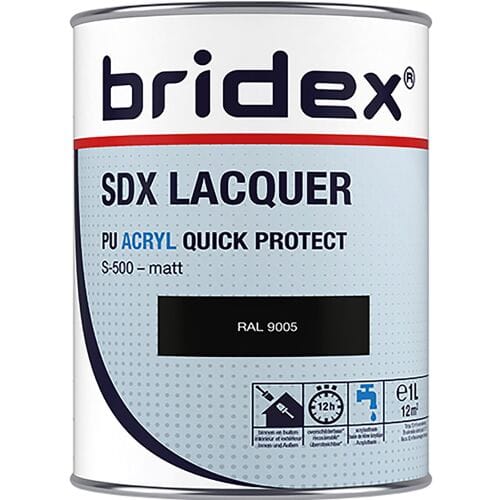 Bridex SDX Lacquer lak acryl 1L RAL 9005 mat