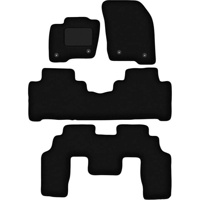 Zwarte veloursmatten voor: Ford S-MAX MK2 7-zits (2015-)