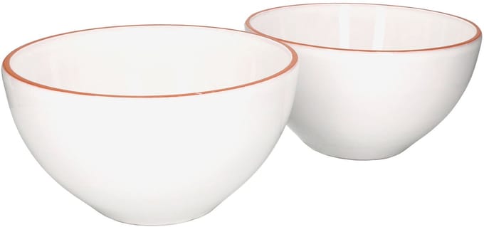 Set van 2 slakommen Wol 17,5cm S wit - 1830/17,5