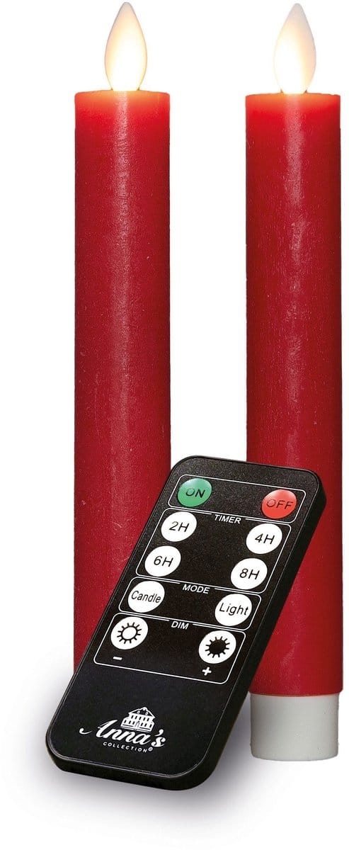 Dinerkaars-USB wax 18 cm rood Anna's Collection